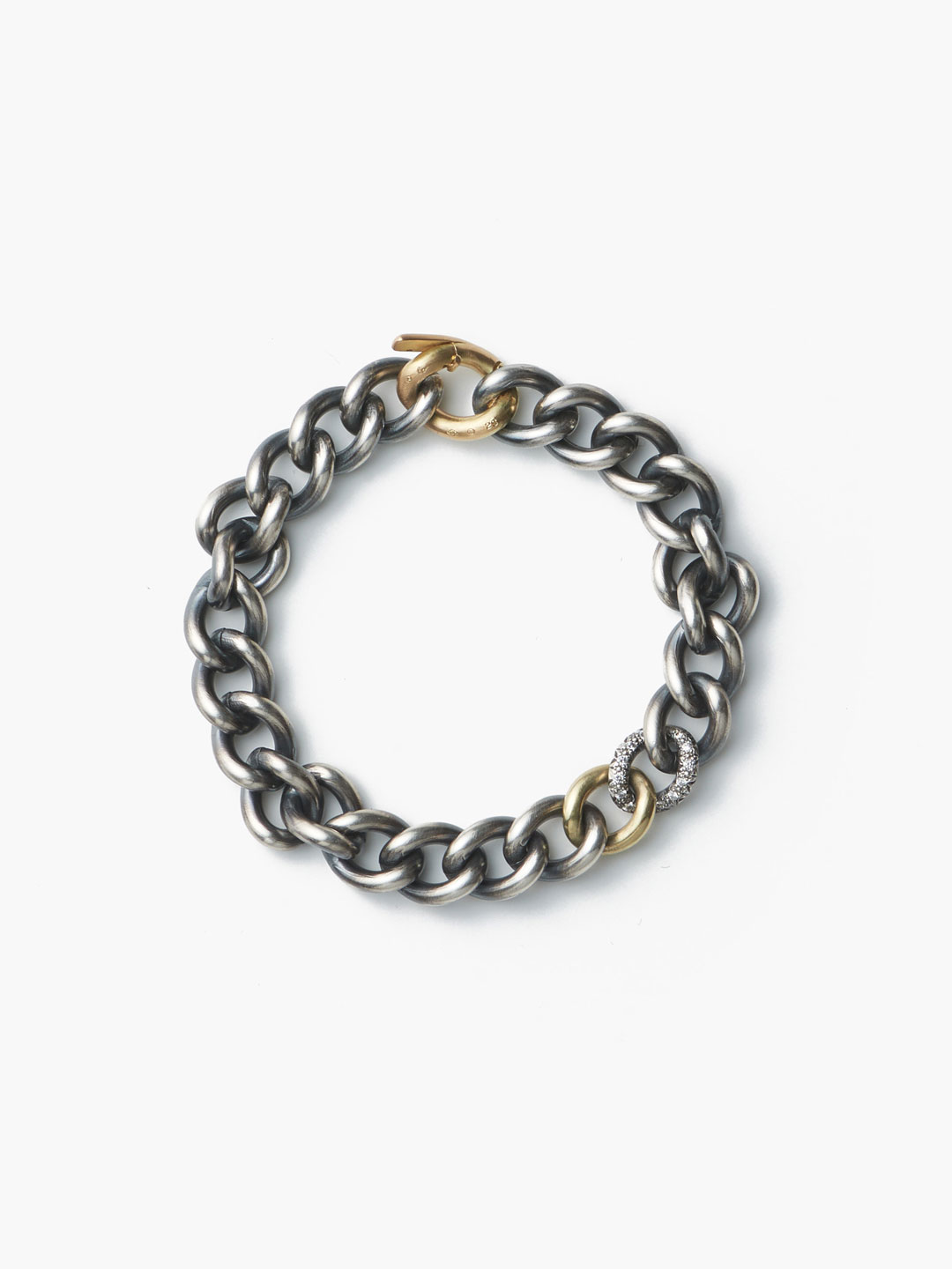 Humete Diamond Chain Bracelet 11 /2Ｓ - Silver
