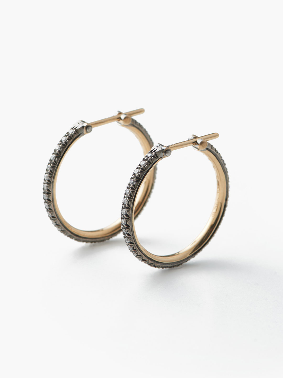 Humete Kihei Hoop Pierced Earrings M - Gold