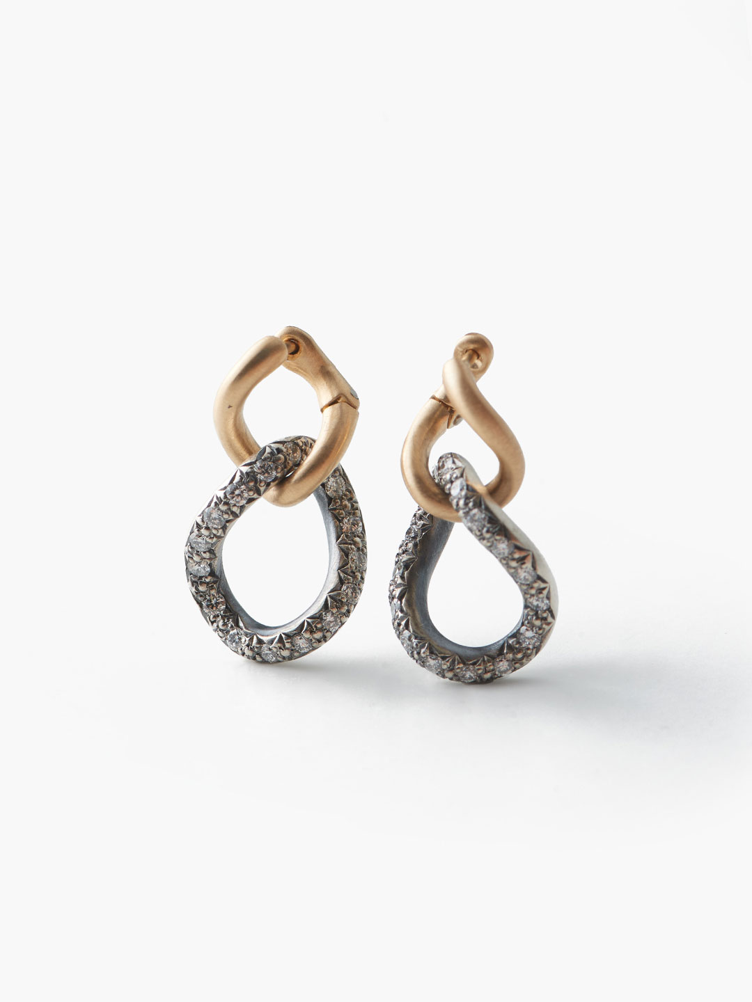Humete Gradation Chain Pierced Earrings 【et-P124】 - Silver