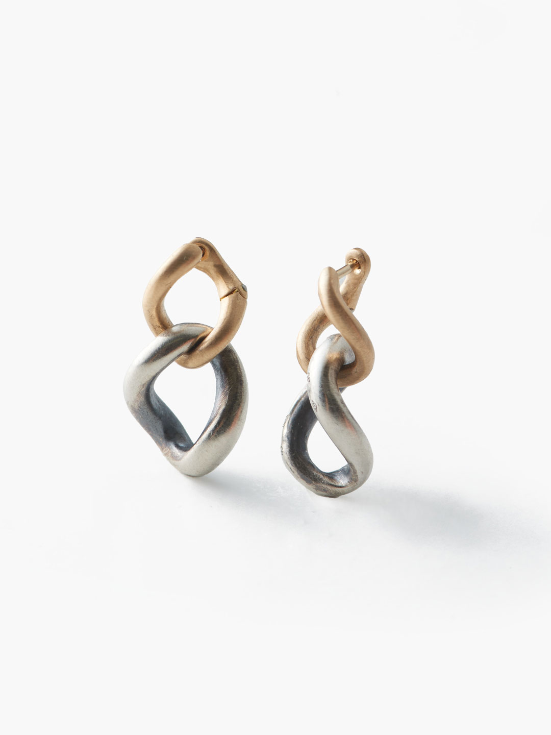 Humete Gradation Chain Pierced Earrings 【et-P127】 - Silver