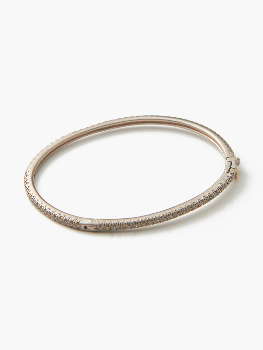 Humete Hook Diamond Bangle 【et-BR112S-HOOK】 / S - White Gold