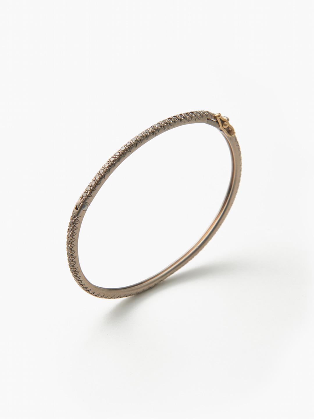 Humete Hook Diamond Bangle 【et-BR112S-HOOK】 / S - White Gold