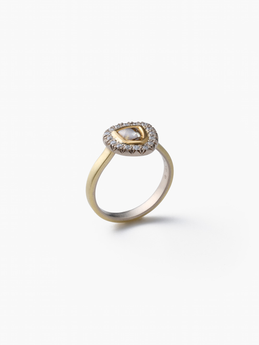 One Off Industrial Diamond Ring 【oind-R7】- Gold