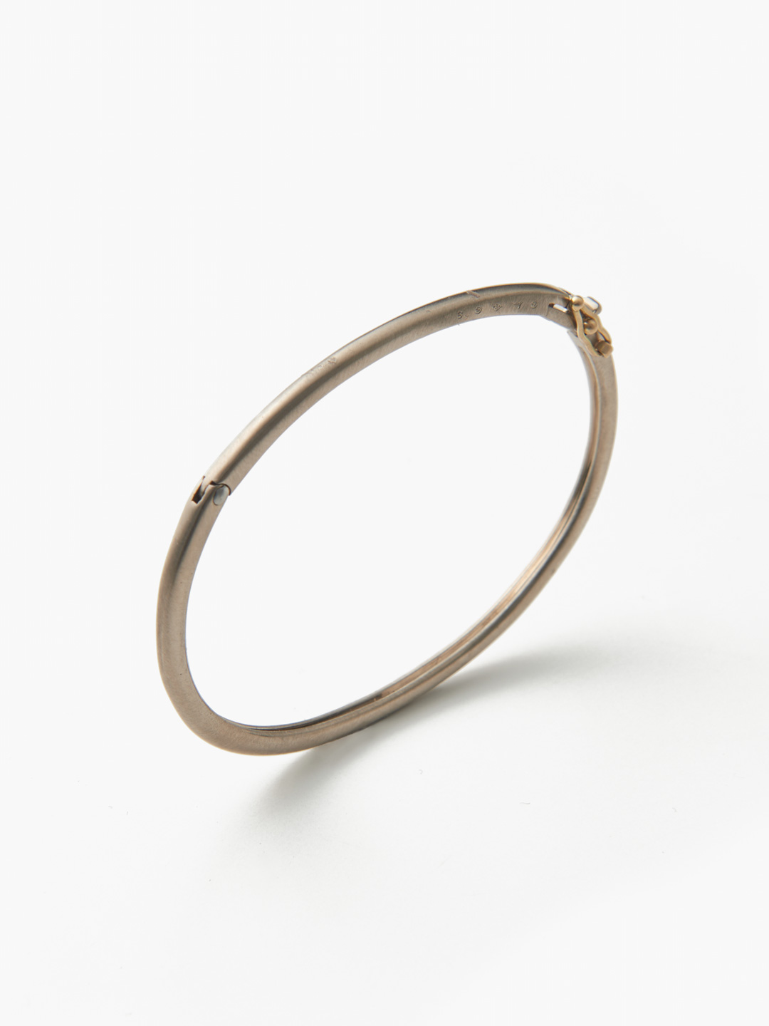 Humete Classic Bangle Slim With Hook 【et-BR111s】/ 2S - White Gold