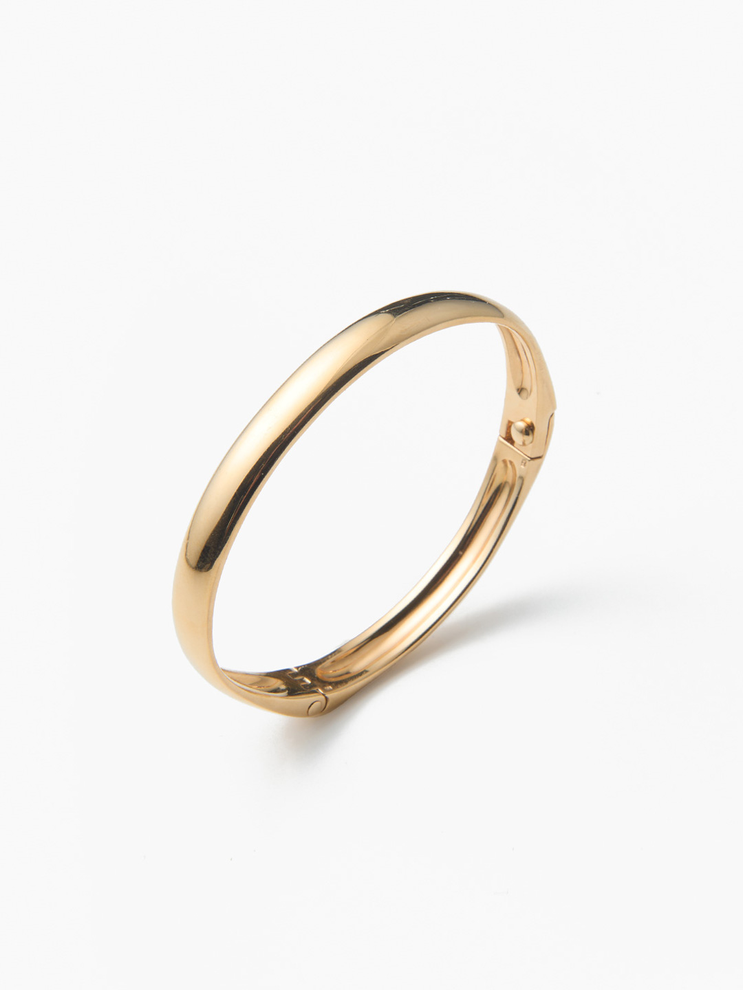 Kiuna Bangle Wide / Polish / S - Yellow Gold