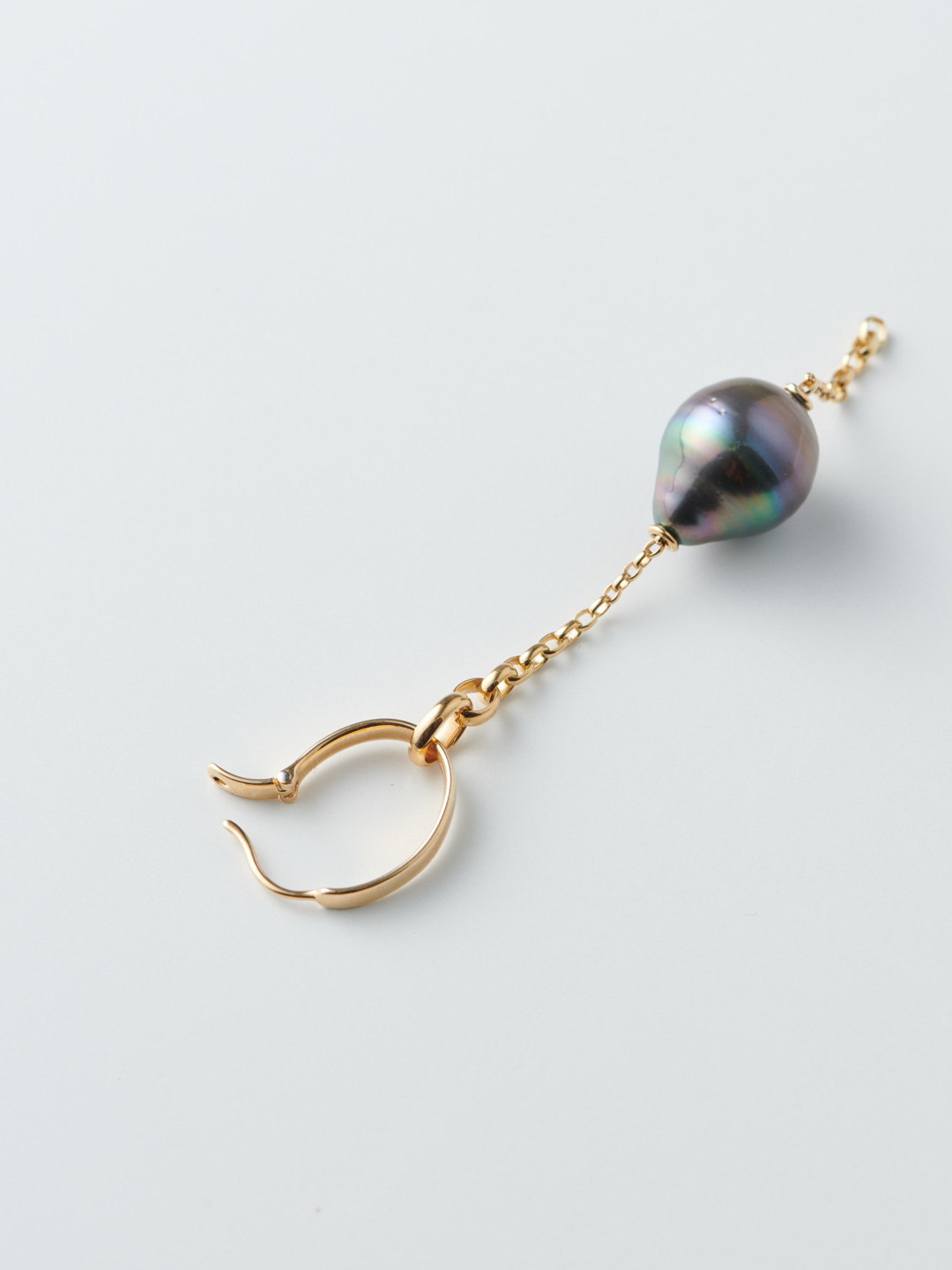 Pearl Pierced Earring  BC (Lx1) - Yellow Gold