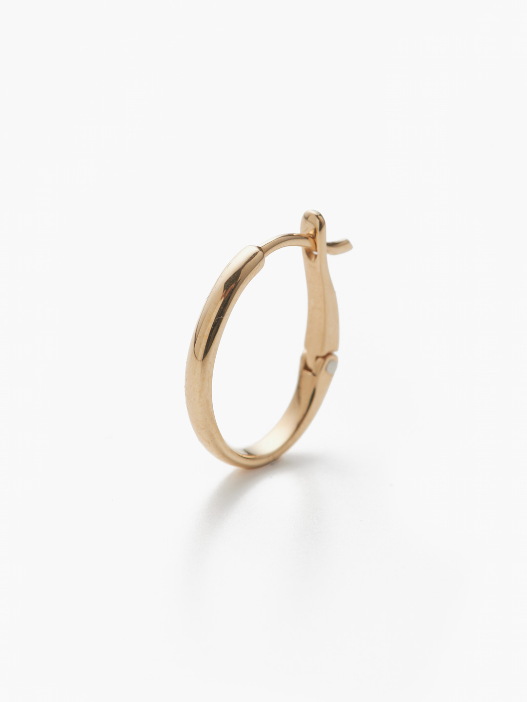 Large Arc Hoop Pierced Earring - Yellow Gold