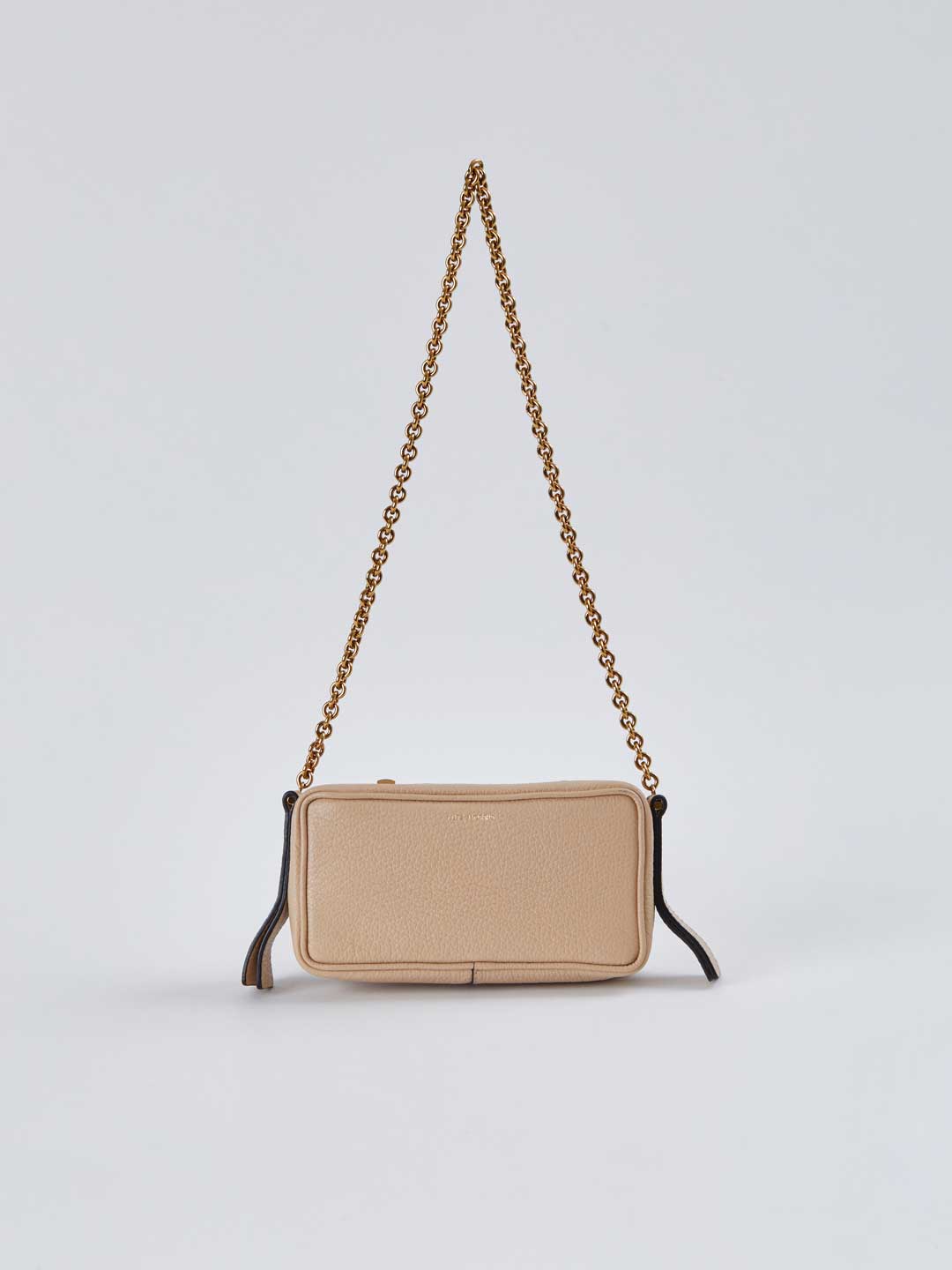 Elise Small Shoulder Chain Bag - Beige