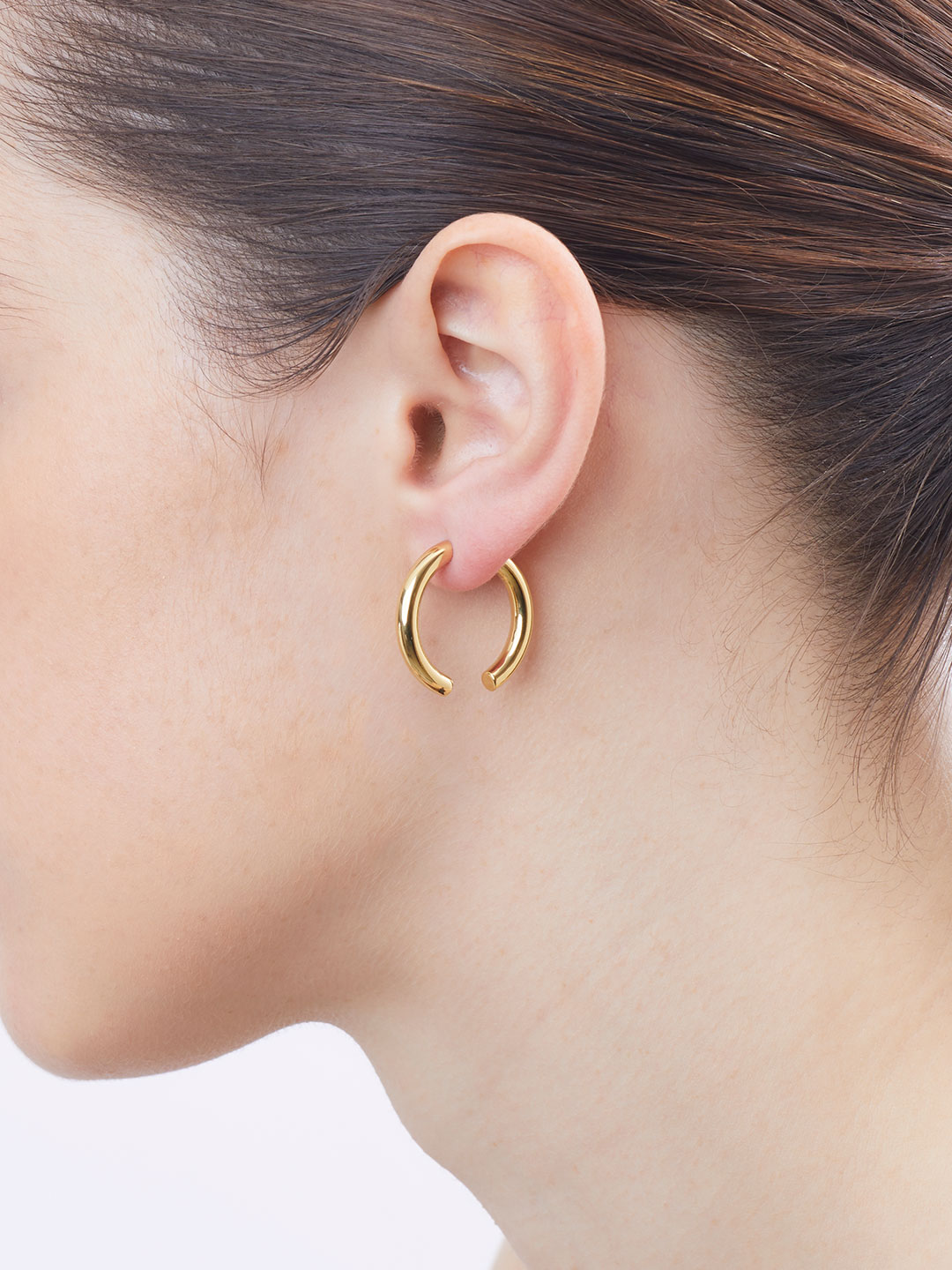 Broken 25 Pierced Earring - Yellow Gold