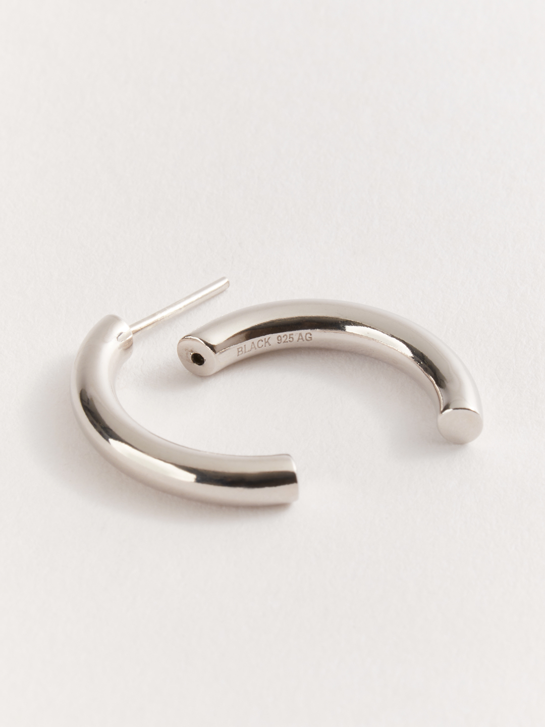 Broken 25 Pierced Earring - Silver