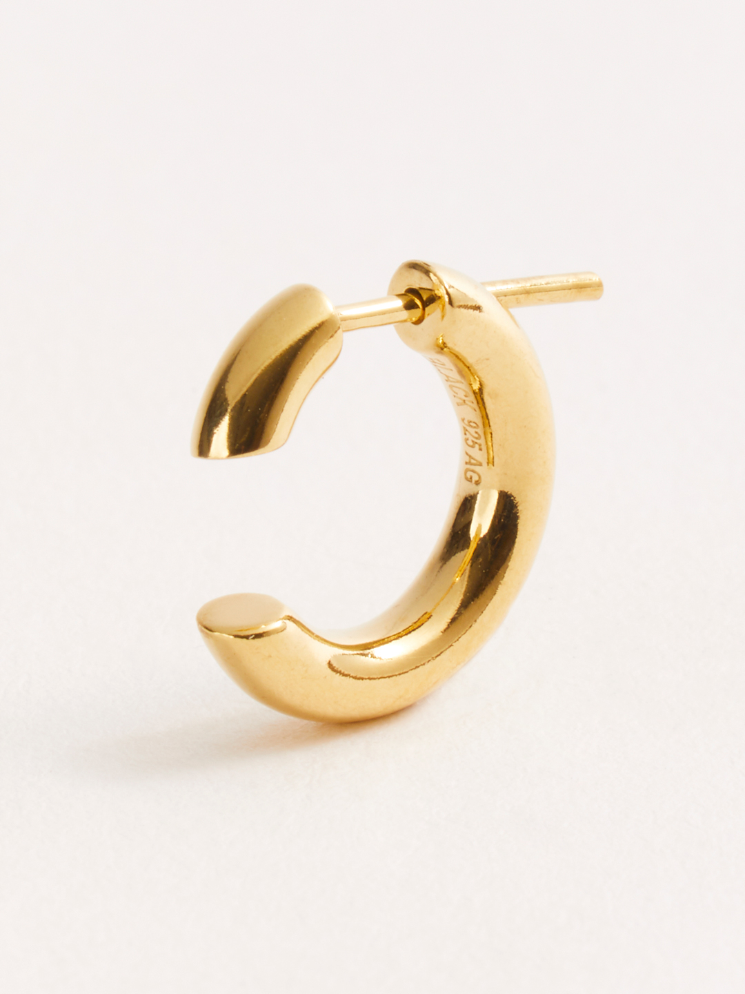 Disrupted 14 Pierced Earring - Yellow Gold
