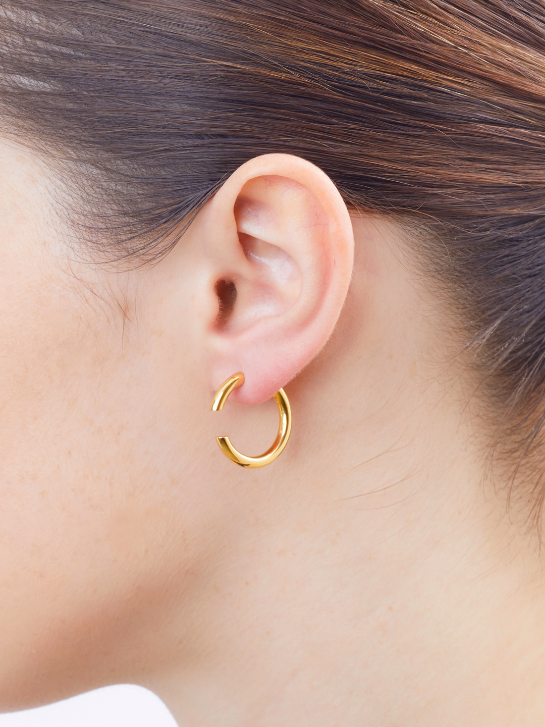 Disrupted 22 Pierced Earring - Yellow Gold
