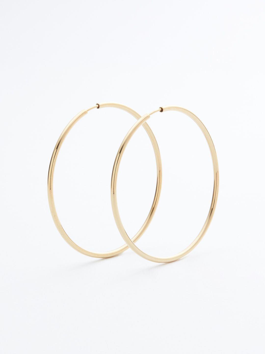 Senorita 50 Hoop Pierced Earrings - PAIR - Yellow Gold