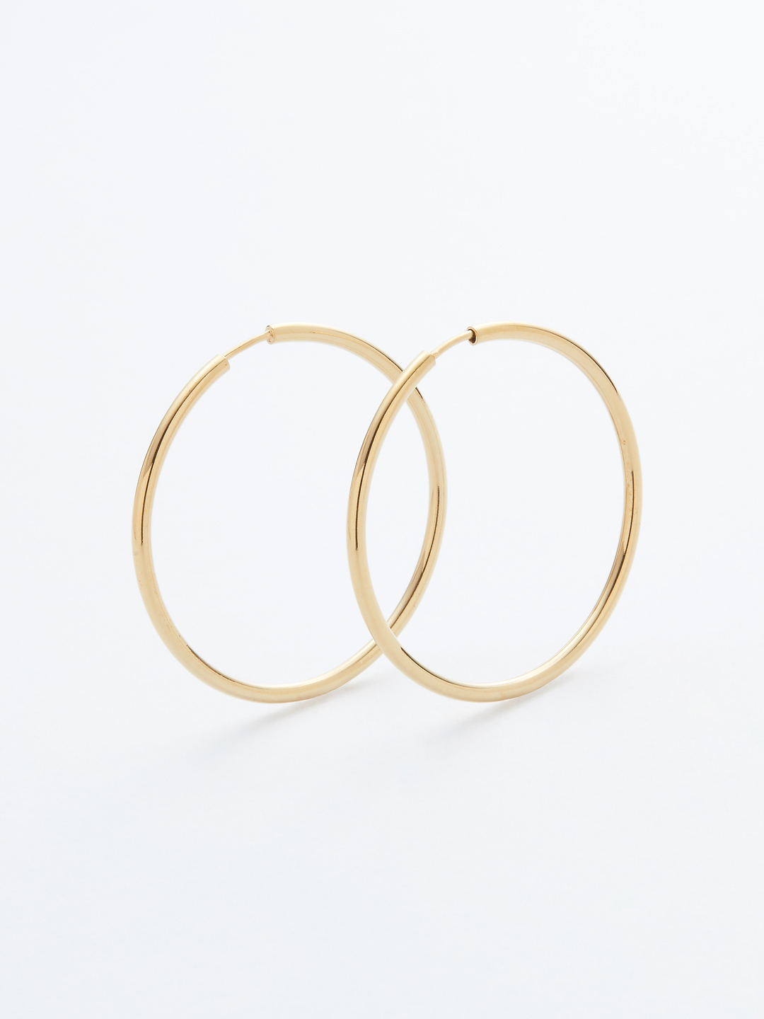 Senorita 35 Hoop Pierced Earrings - PAIR - Yellow Gold