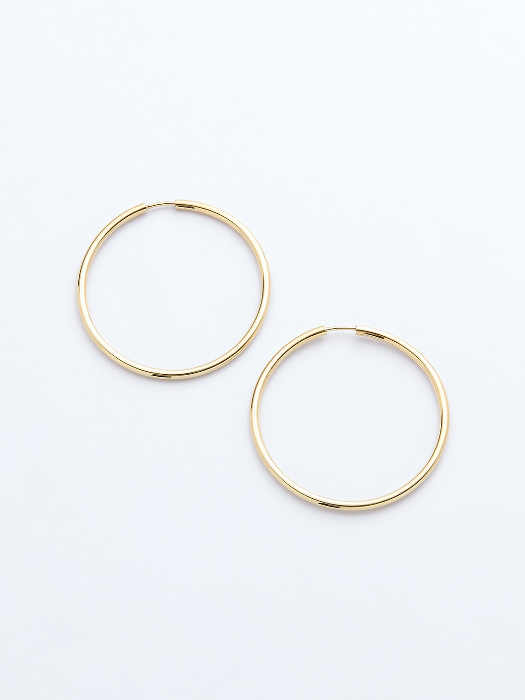 Senorita 35 Hoop Pierced Earrings - PAIR - Yellow Gold