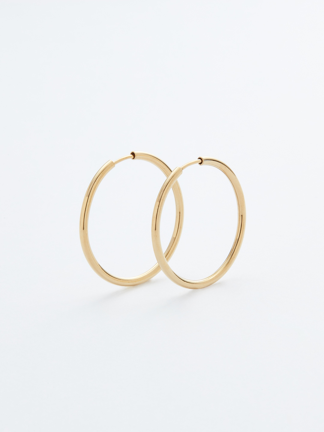 Senorita 25 Hoop Pierced Earrings - PAIR - Yellow Gold