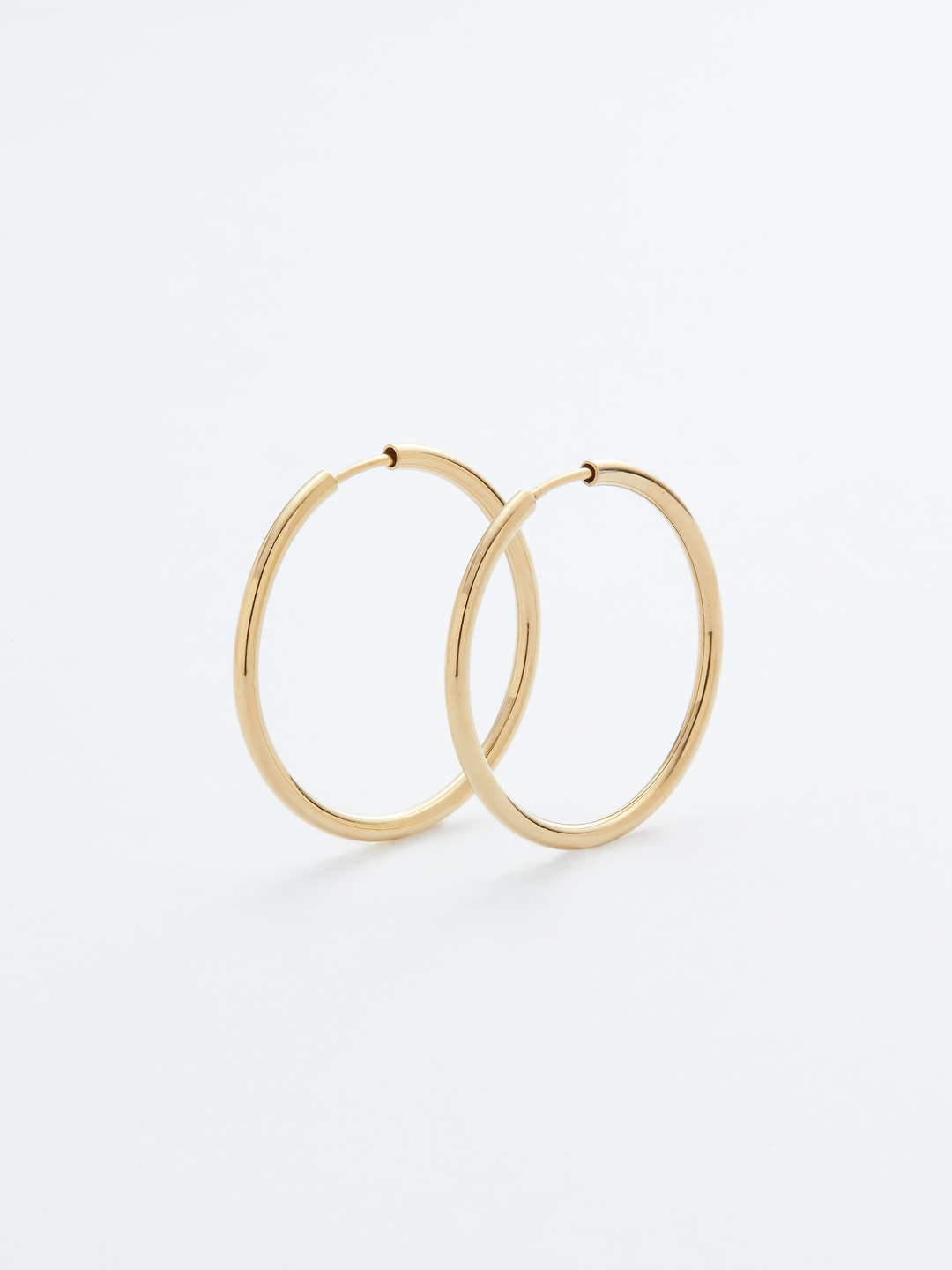 Senorita 25 Hoop Pierced Earrings - PAIR - Yellow Gold