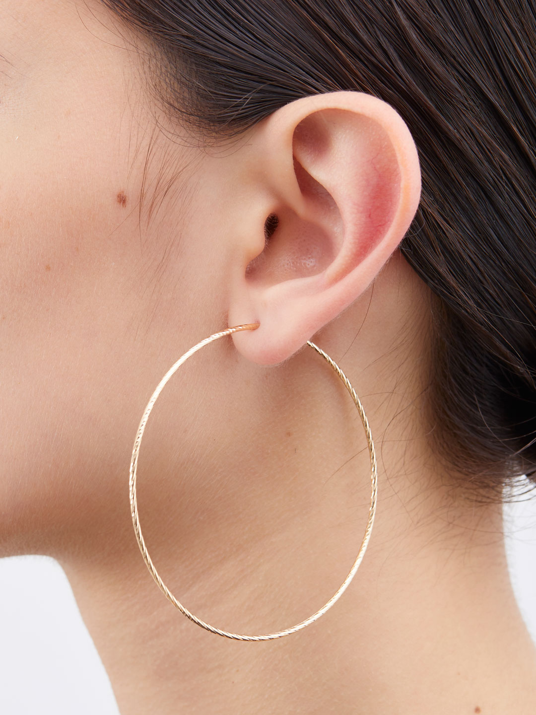 Liv Hoop Pierced Earring65 - Yellow Gold