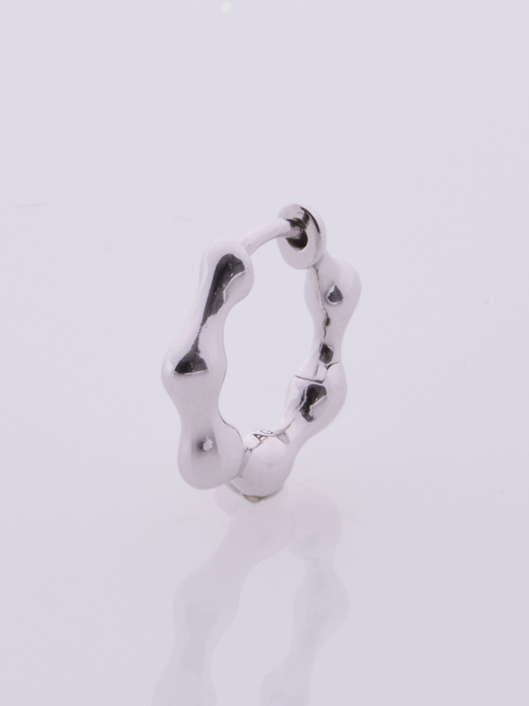 Milla Huggie 9 Pierced Earring - Silver