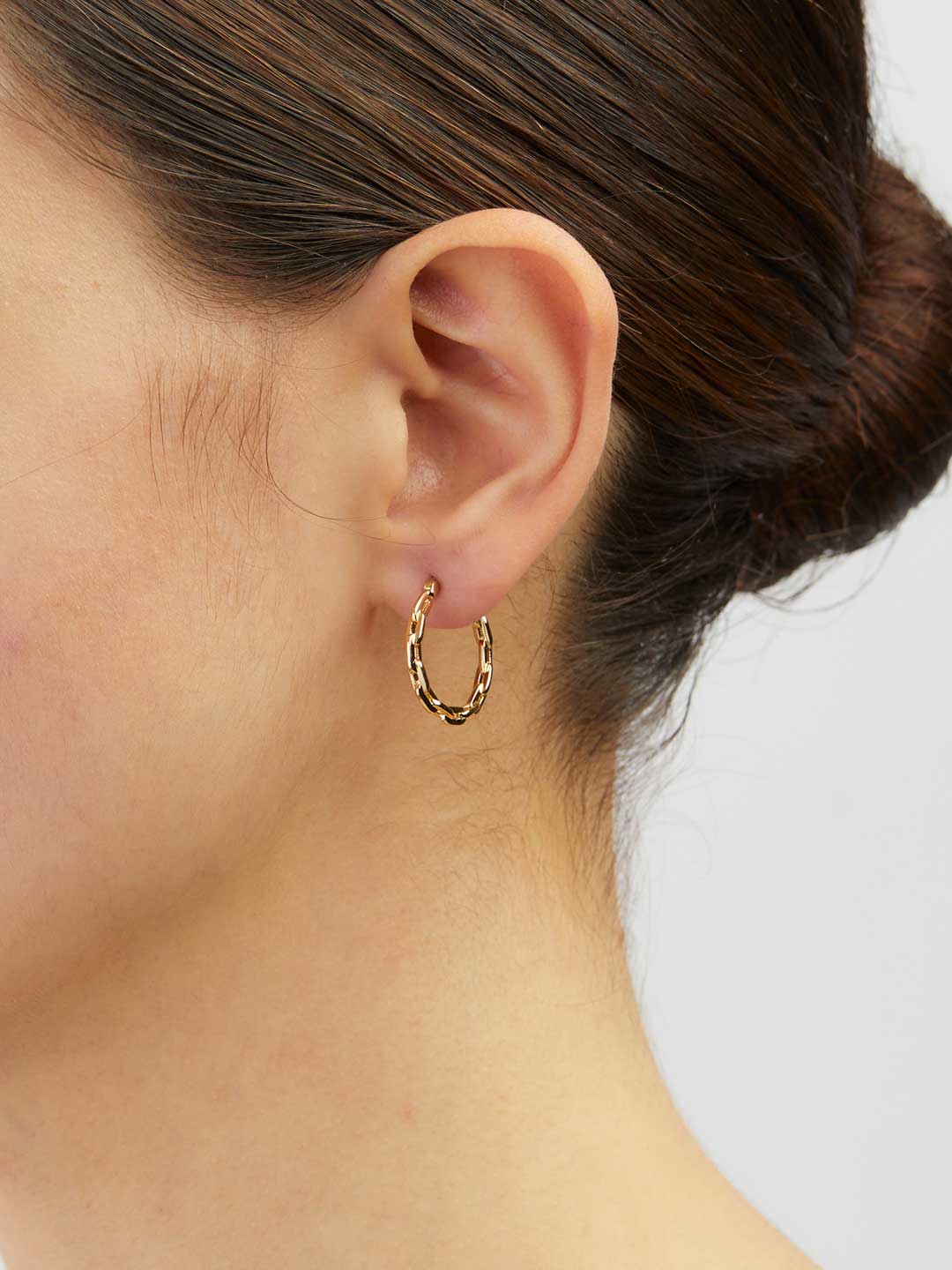 Gemma 15 Hoop Pierced Earring - Yellow Gold