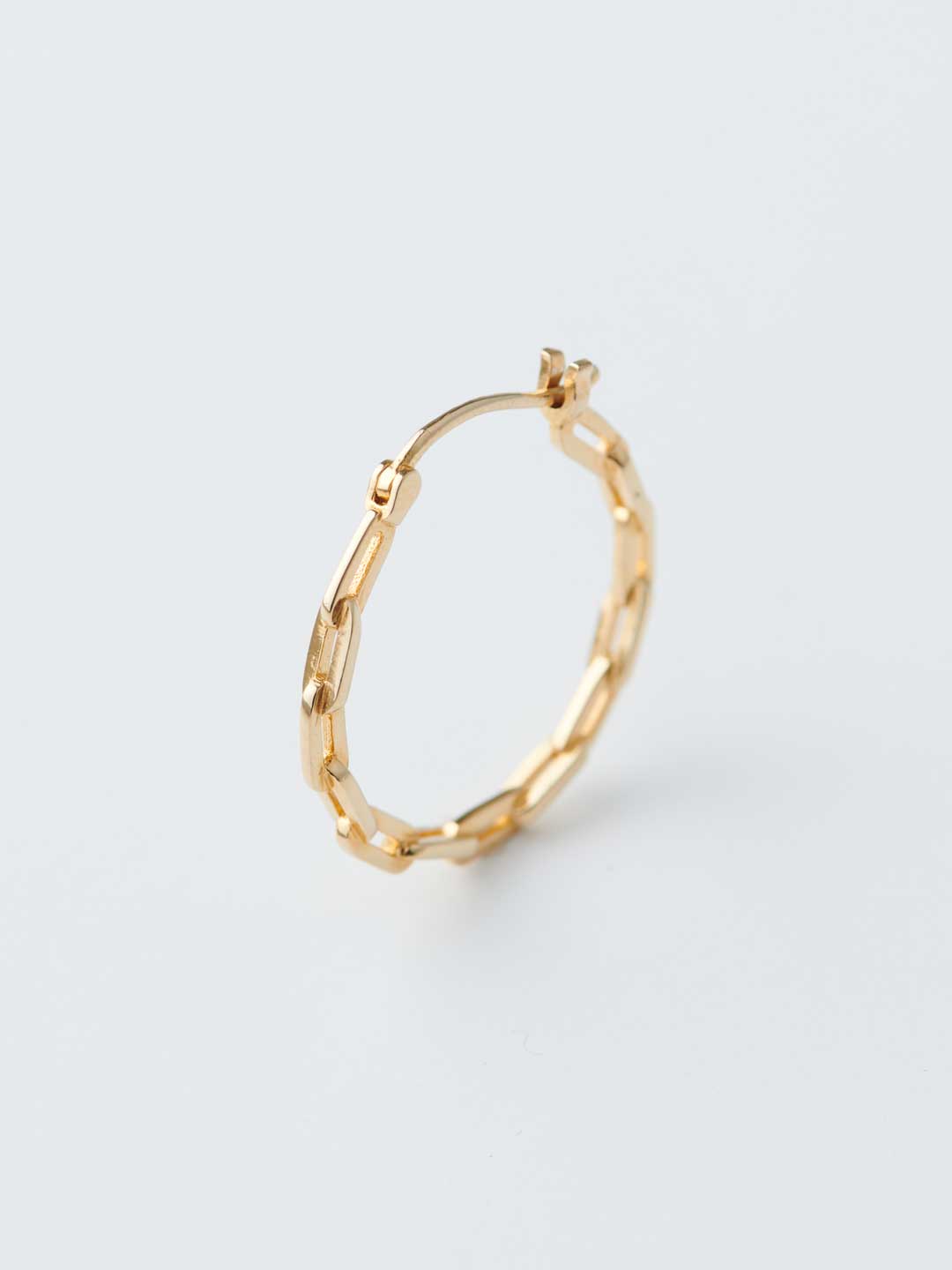 Gemma 15 Hoop Pierced Earring - Yellow Gold