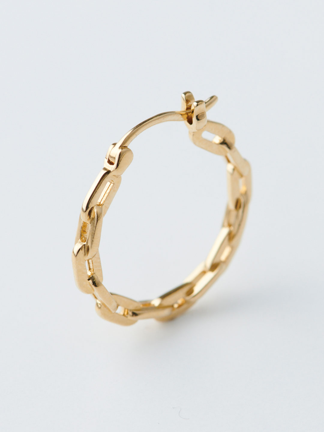 Gemma 18 Hoop Pierced Earring - Yellow Gold