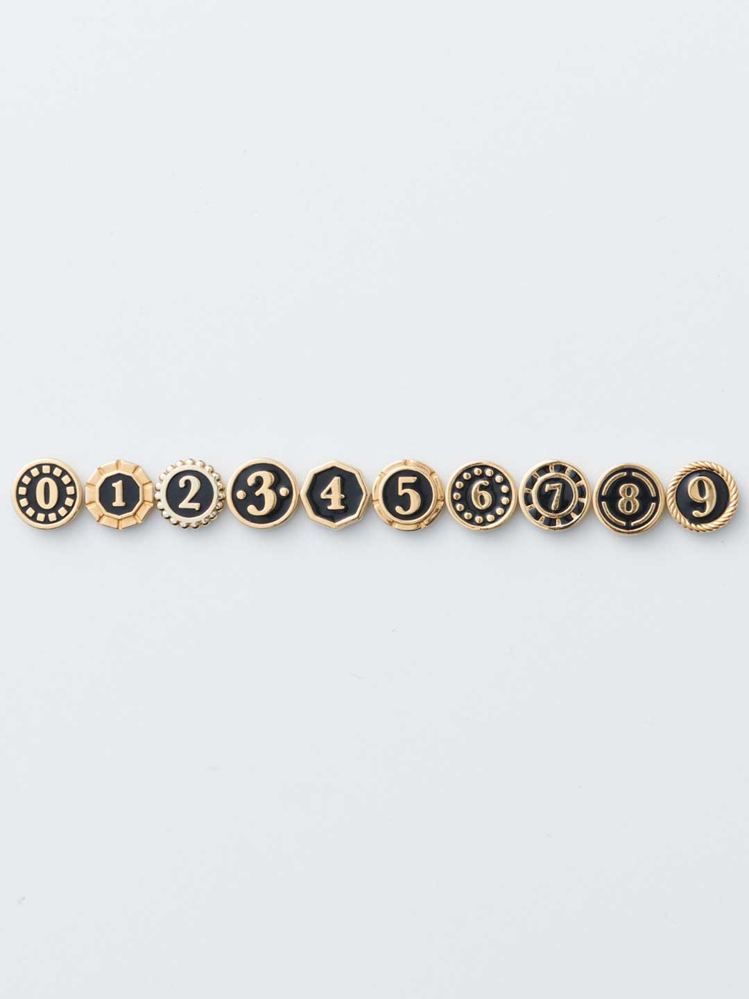 Lucky Number Coin Parts - Yellow Gold