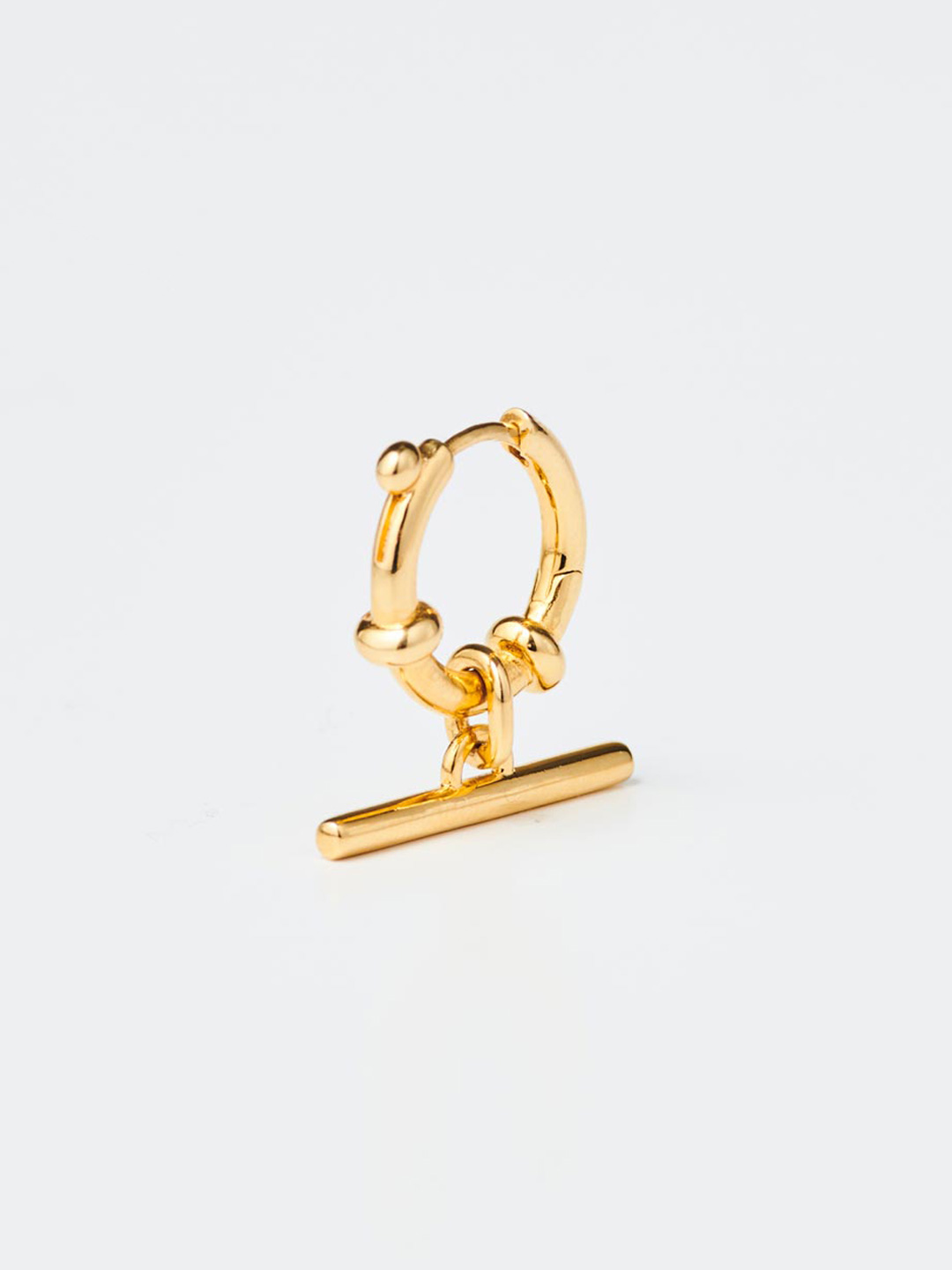 Escape Huggie Pierced Earring - Yellow Gold