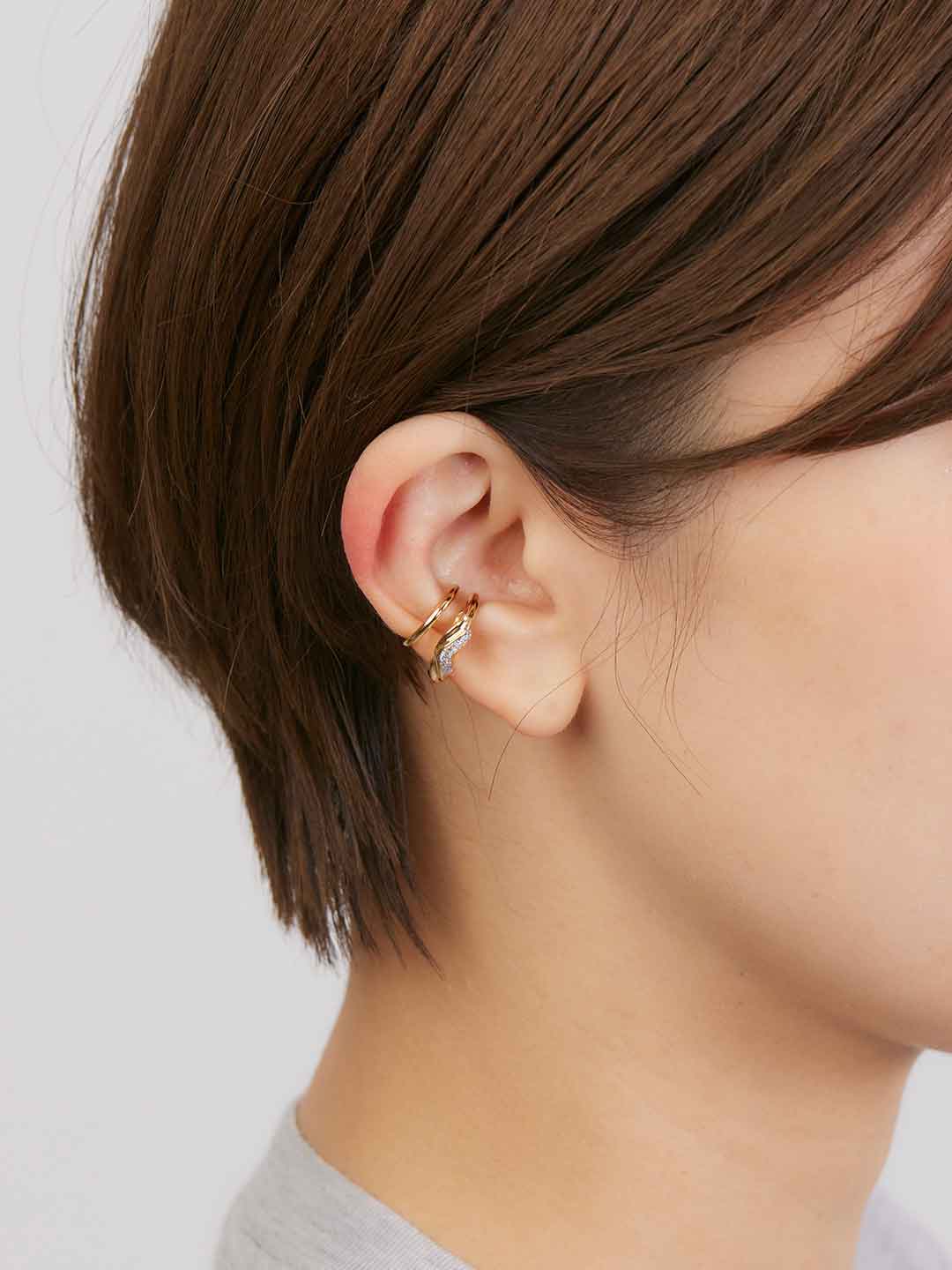 Rai Opal Glitter Ear Cuff - Yellow Gold