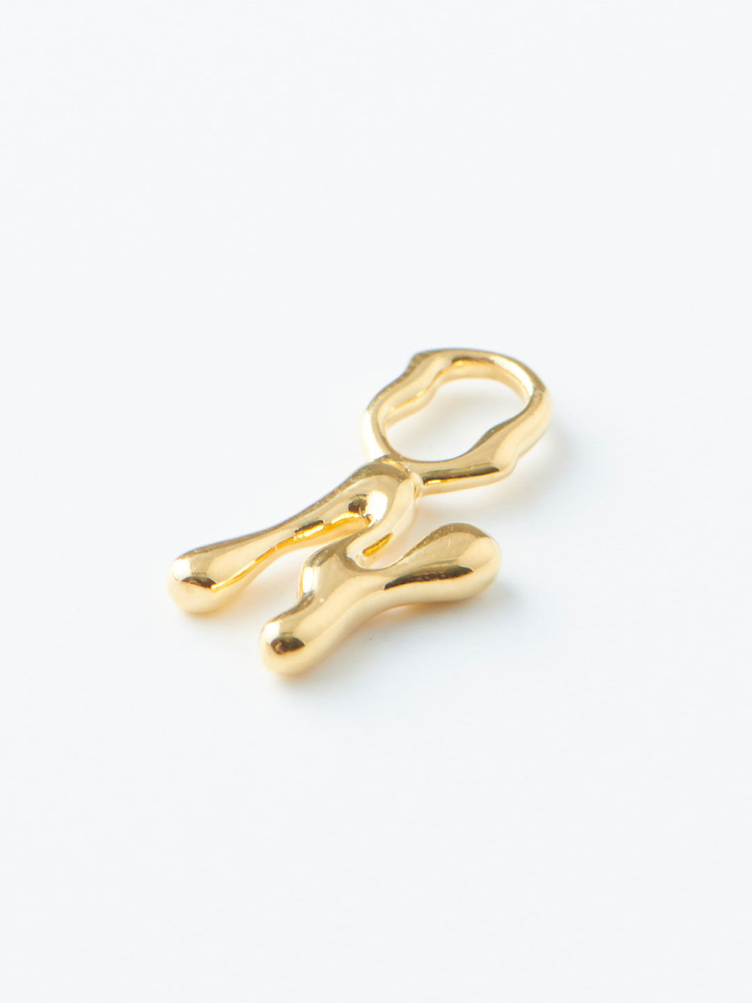 Fluent Letter N Charm - Yellow Gold