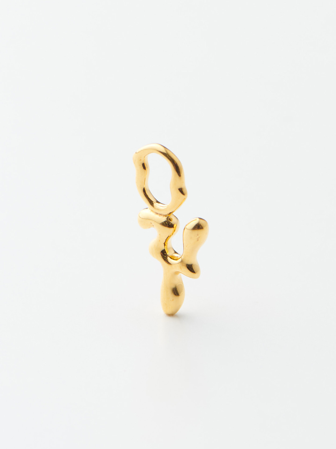 Fluent Letter Y Charm - Yellow Gold