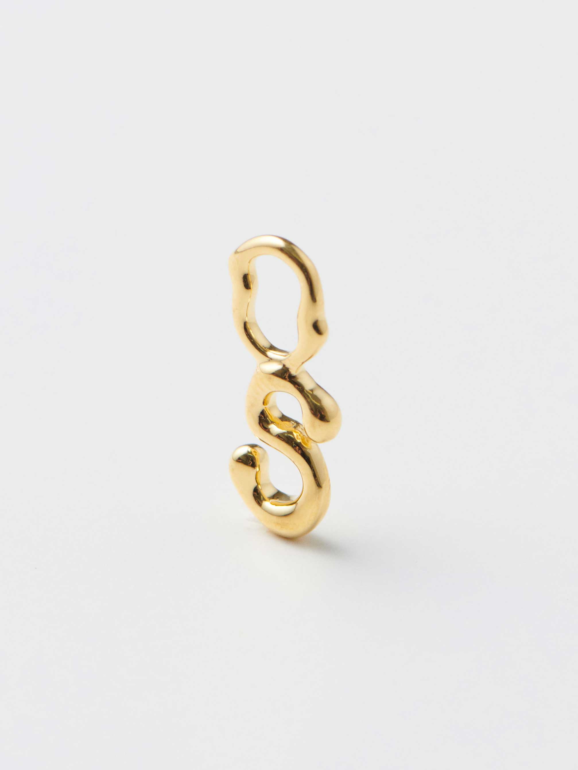 Fluent Letter S Charm - Yellow Gold