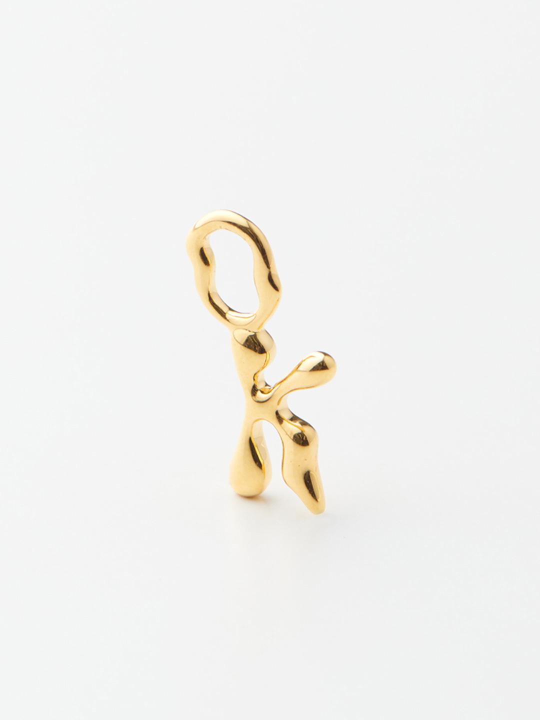 Fluent Letter K Charm - Yellow Gold