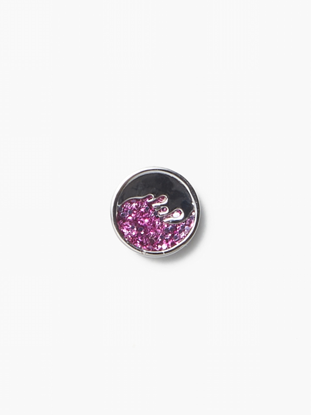 Detox Coin Lilac Glitter - Silver