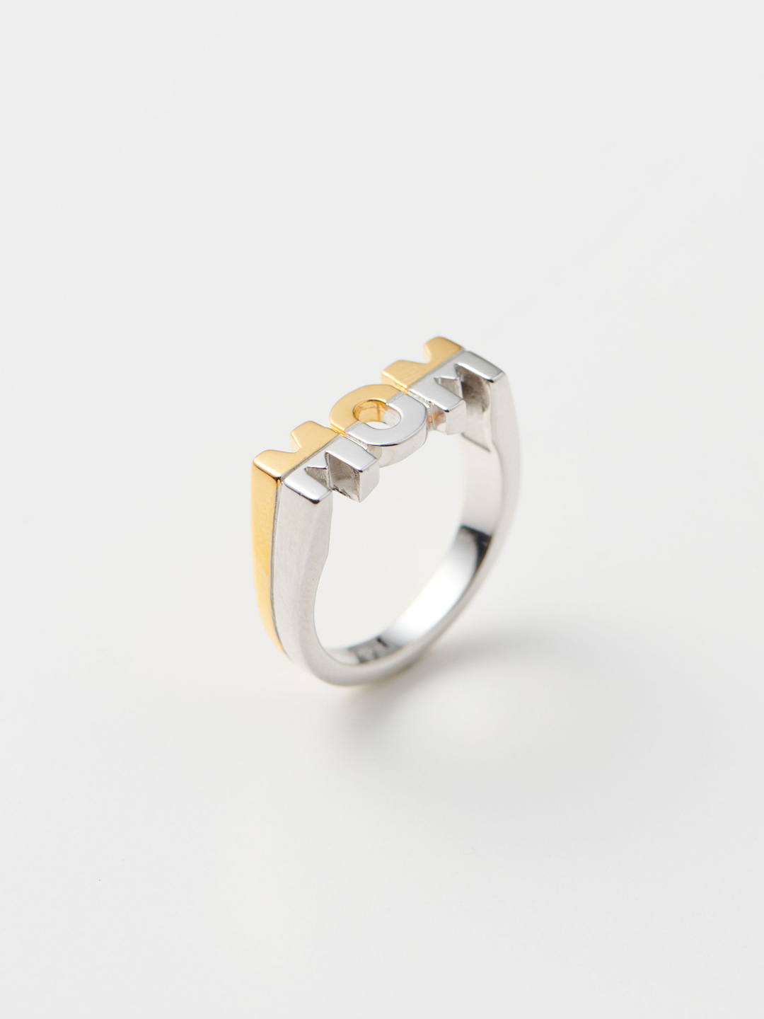 Mom Ring - Yellow Gold/Silver