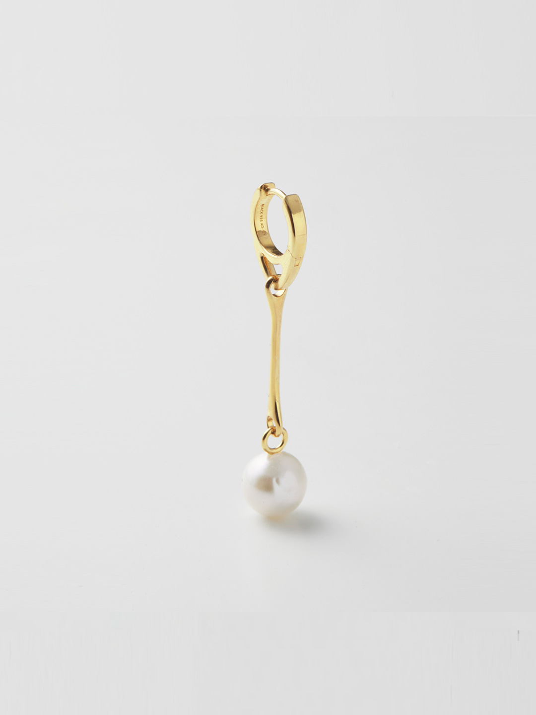 Squash Earring White Pearl - Yellow Gold
