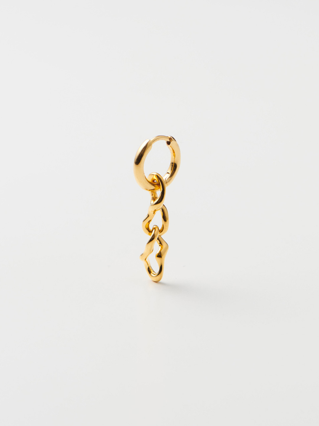 Selene Huggie Pierced Earring - Yellow Gold