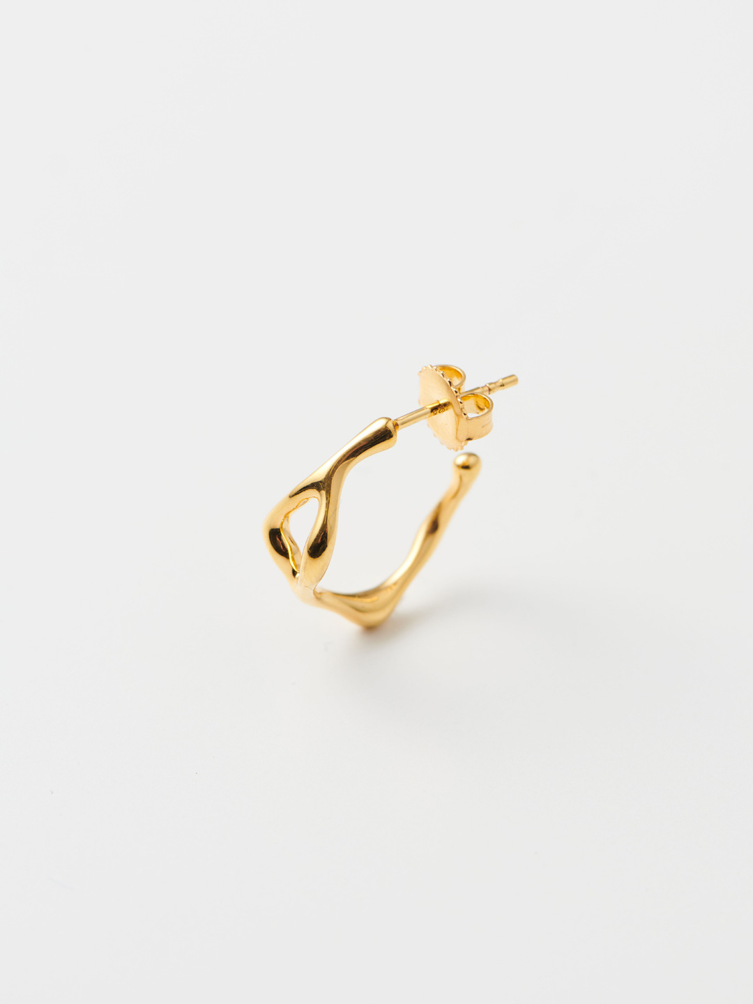 Luna Hoop 14 Pierced Earring - Yellow Gold