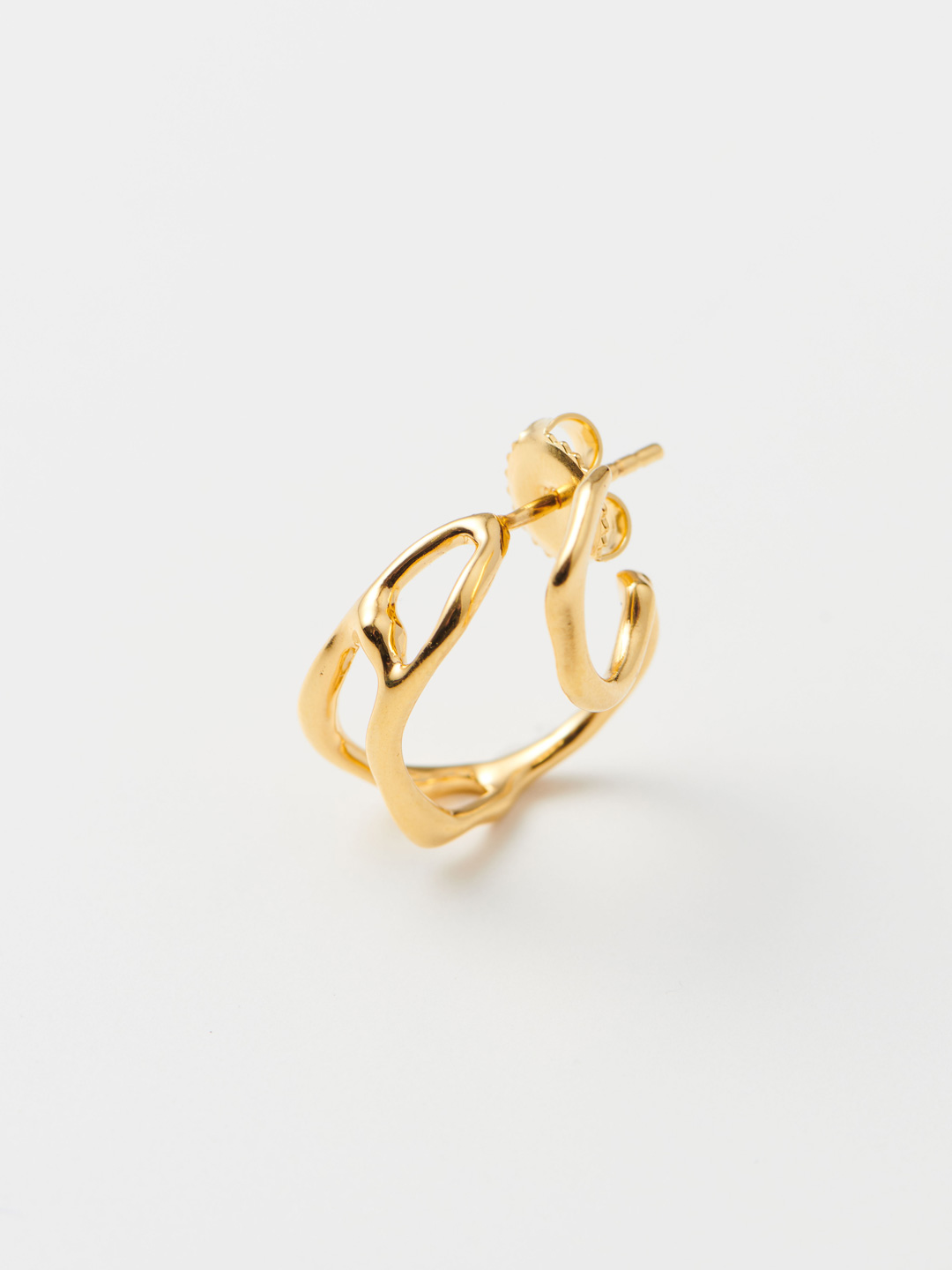Atalanta Pierced Earring - Yellow Gold