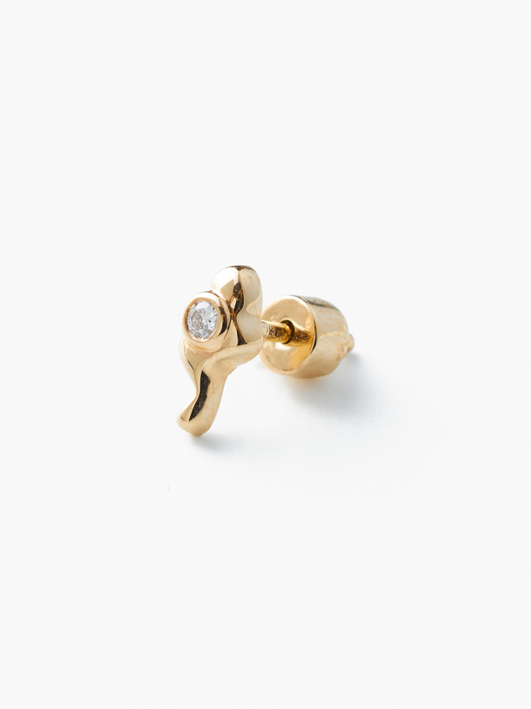 Liquid Stud MD YG14K - Yellow Gold
