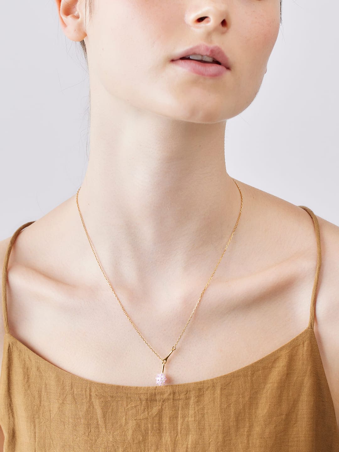 Bane Necklace Lavender Gold - Yellow Gold
