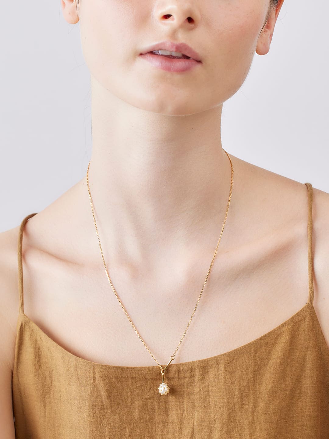 Bane Necklace Taupe Gold - Yellow Gold