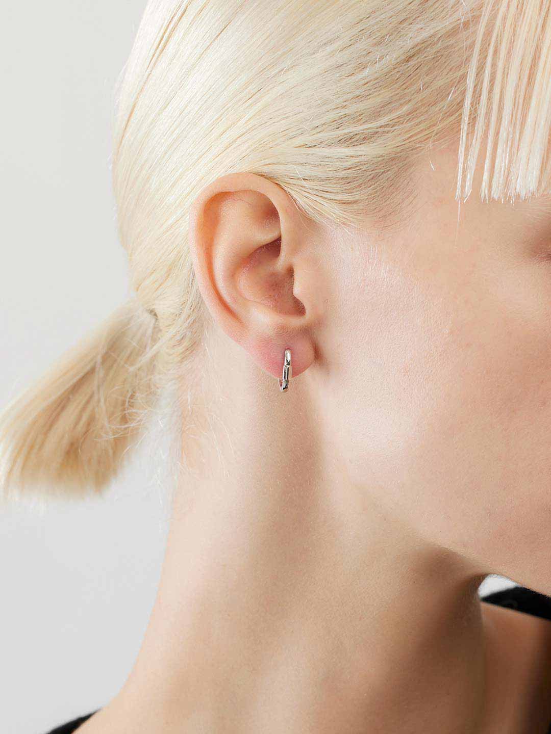 Palads Pierced Earring - Silver