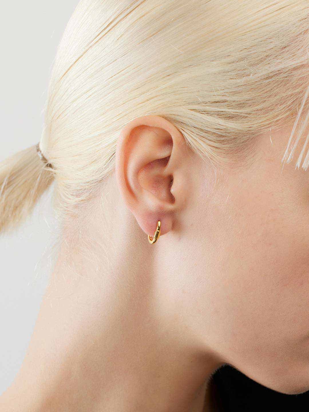 Palads Pierced Earring - Yellow Gold