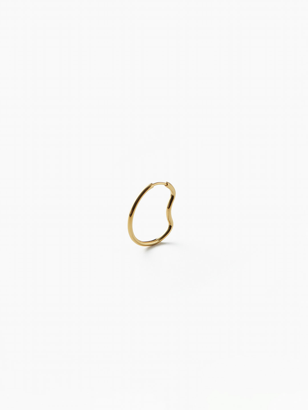 Copenhagen 20 Hoop Pierced Earring - Yellow Gold