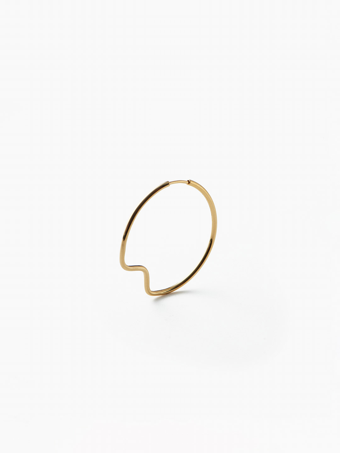 Copenhagen 35 Hoop Pierced Earring - Yellow Gold