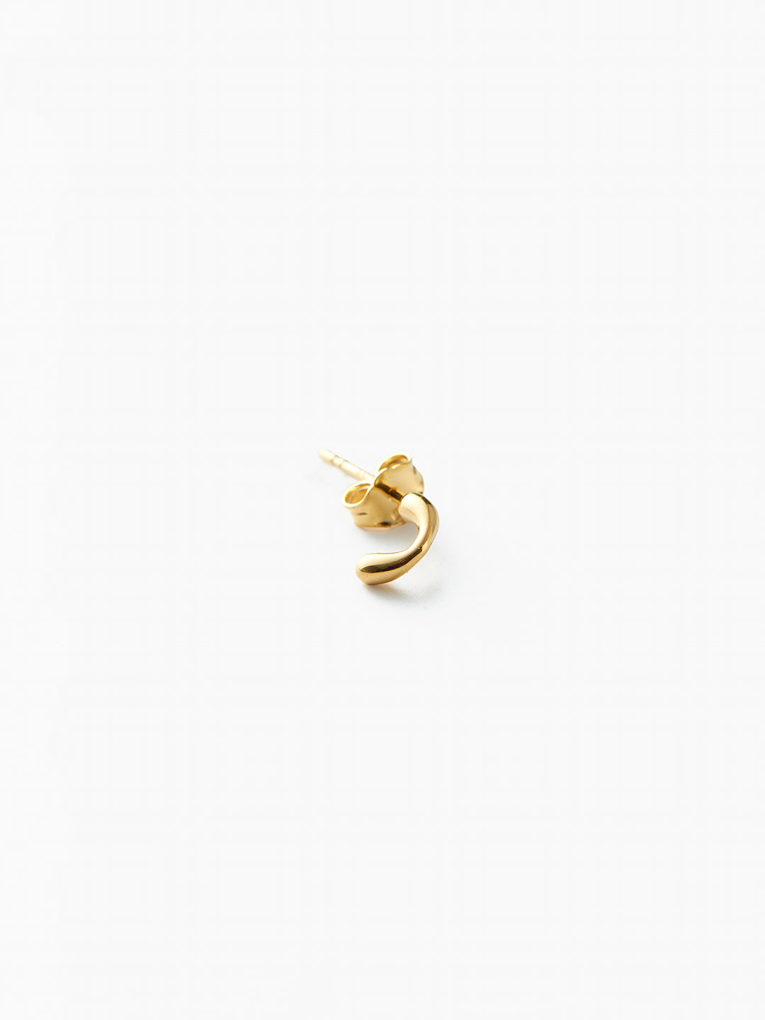 Holmen Stud Pierced Earring - Yellow Gold