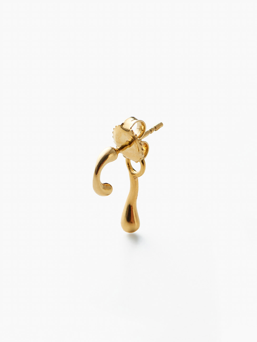 Havfruen Stud Pierced Earring - Yellow Gold