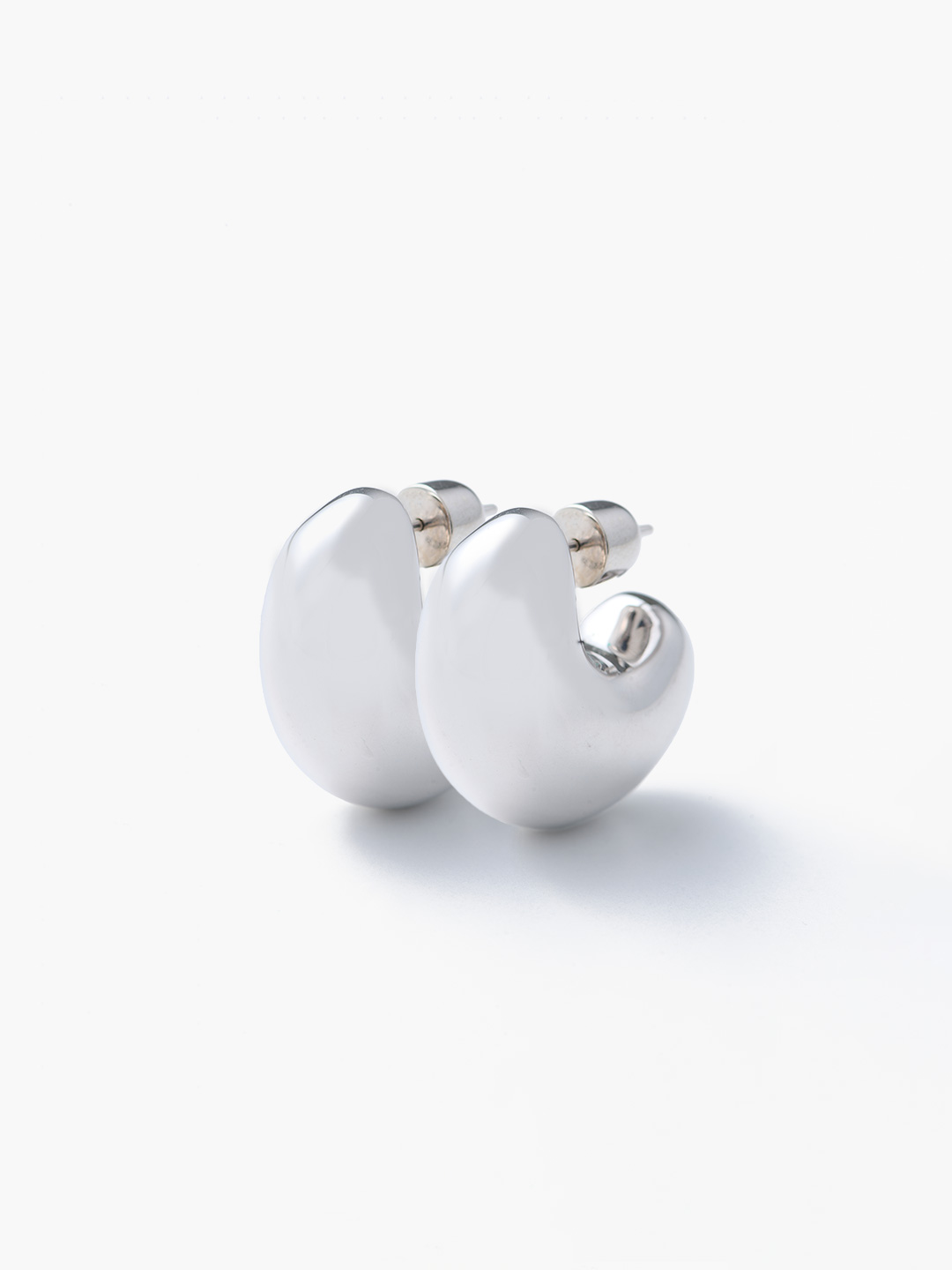 Tryvann Dome Pierced Earring Pair - Silver