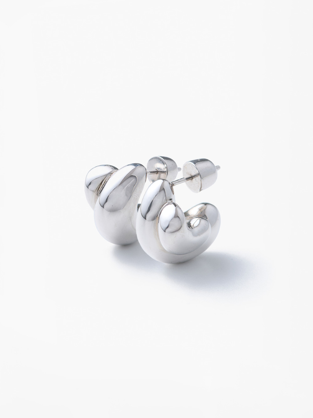 Tryvann Trail Pierced Earring Pair - Silver